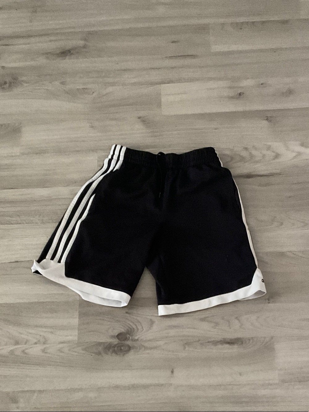 Black Athletic Kids Shorts with White Trim